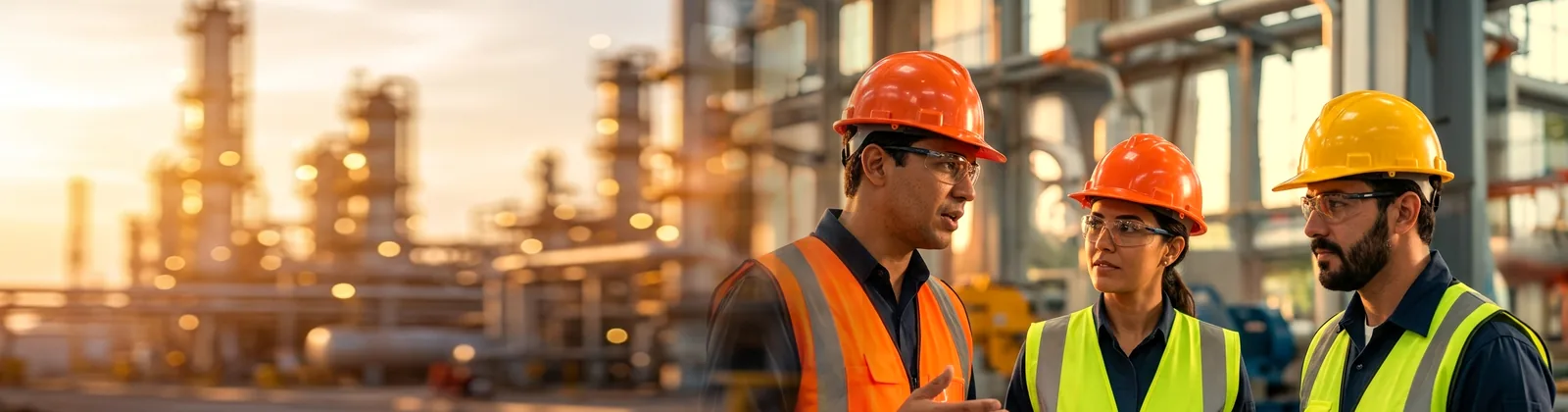 Equipe de engenheiros de segurança do trabalho